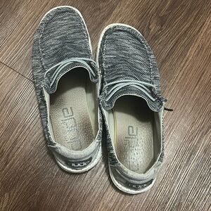 Hey dude dark grey slip ons